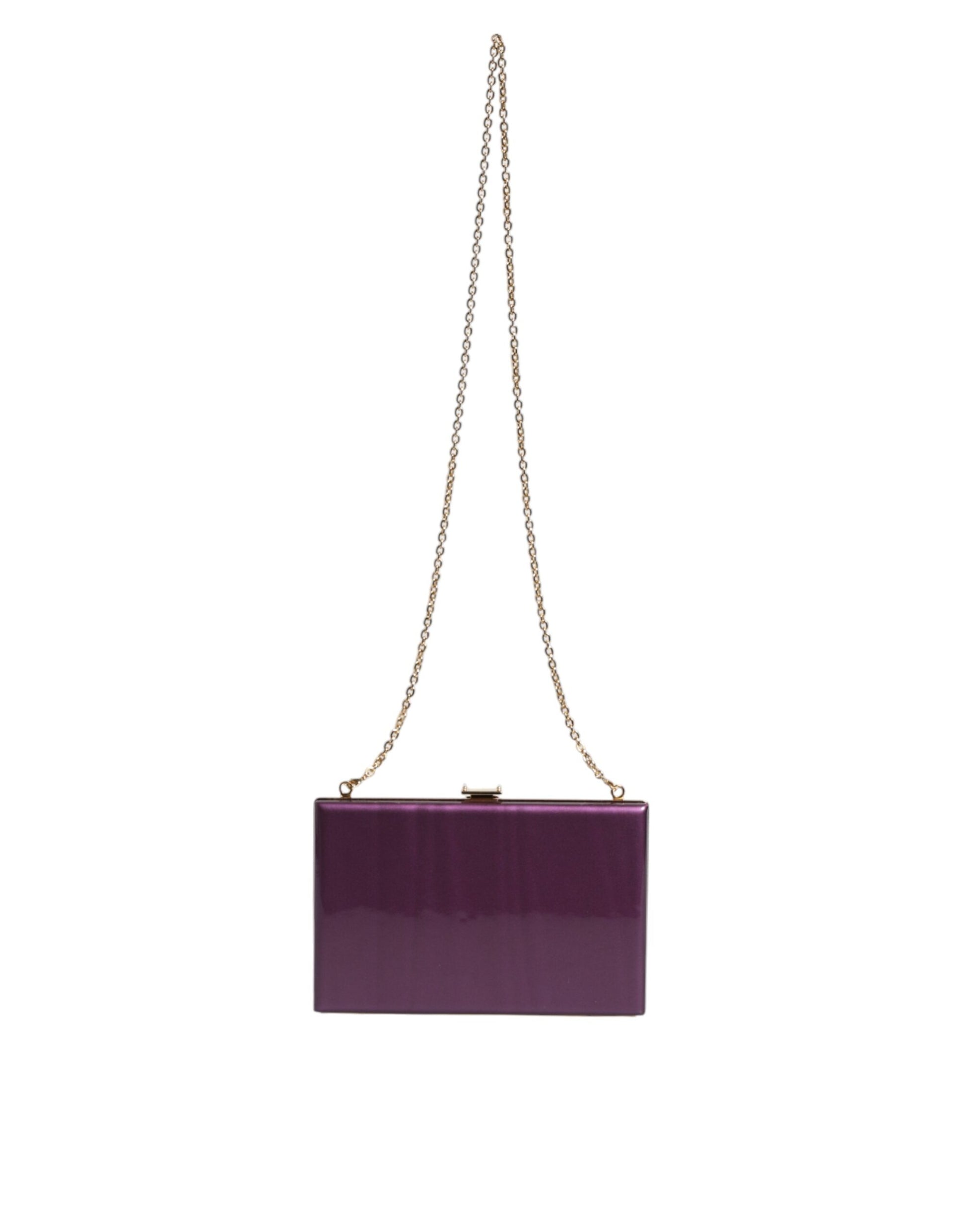 Purple Leather Clutch Evening Crossbody Bag