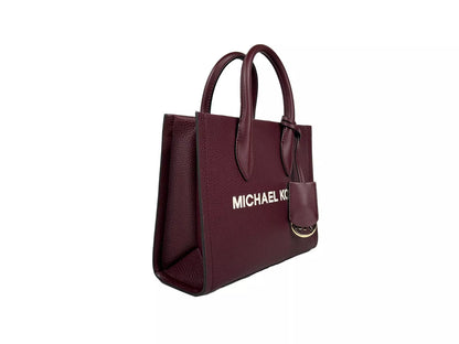 Mirella Small Top Zip Tote Bag Maroon