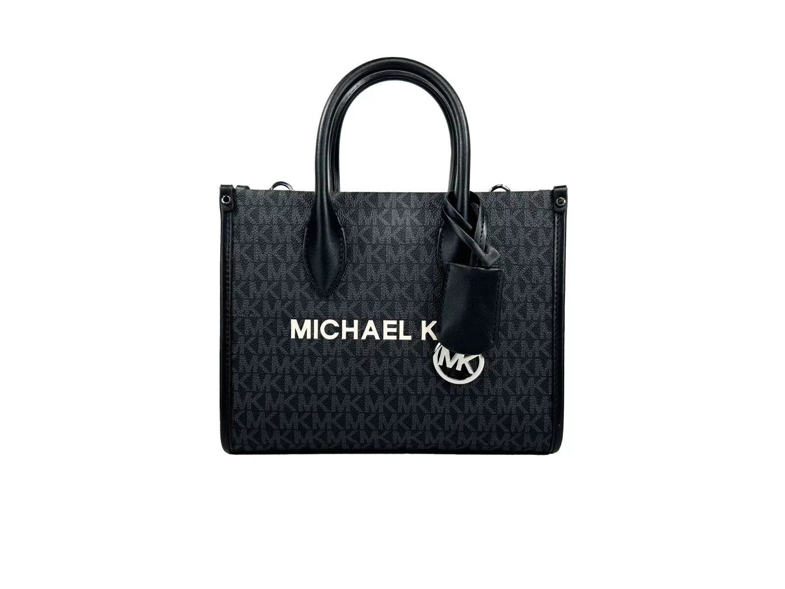 Mirella Signature Small Top Zip Tote Bag Black