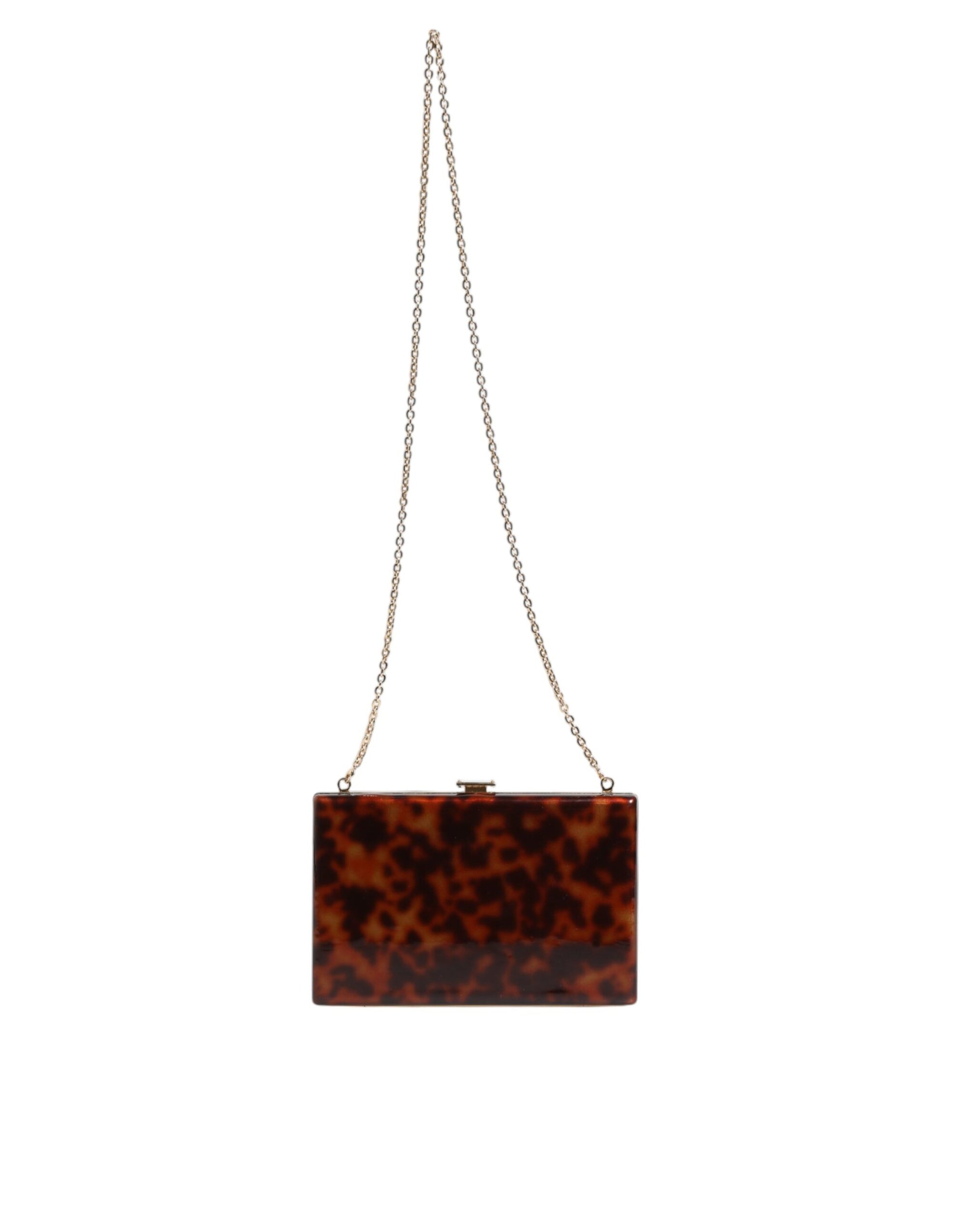 Brown Leather Clutch Evening Crossbody Bag