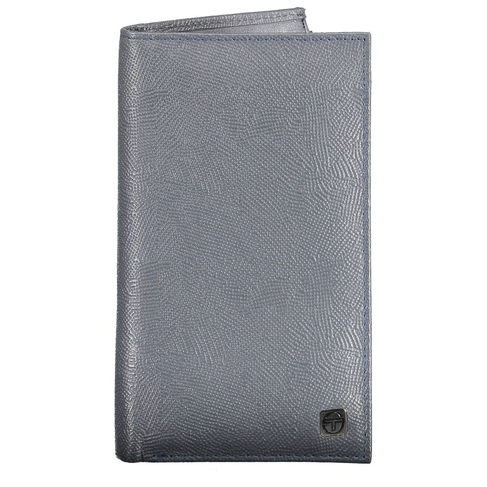 Blue Leather Men Wallet