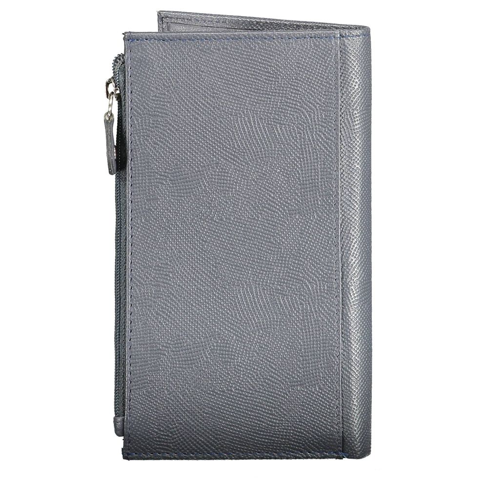 Blue Leather Men Wallet