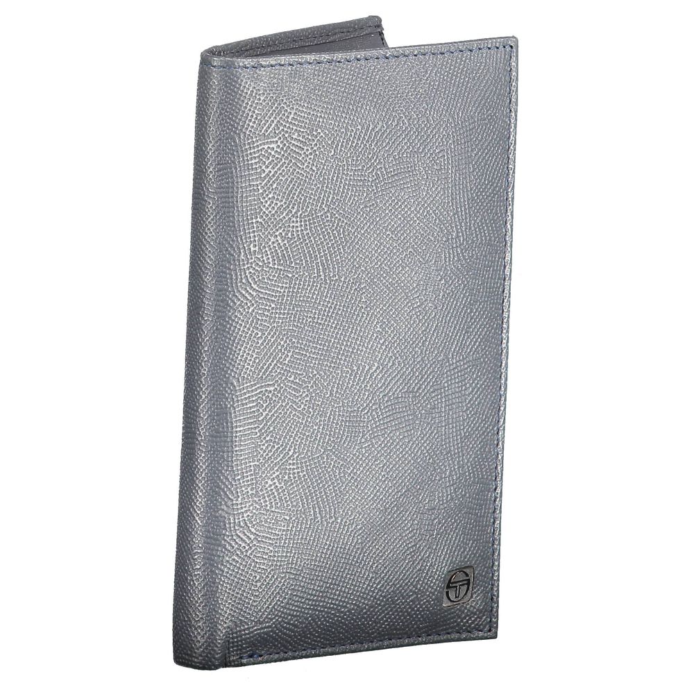 Blue Leather Men Wallet