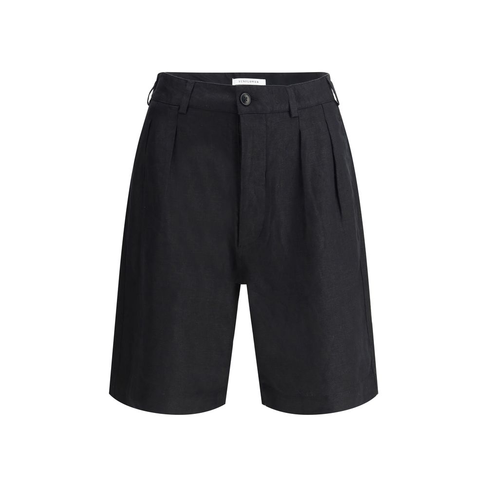 Pleated linen Shorts