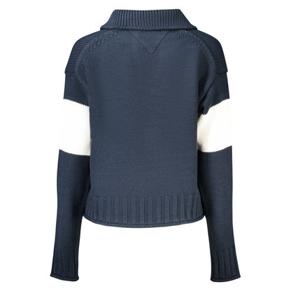 Blue Acrylic Women Sweater