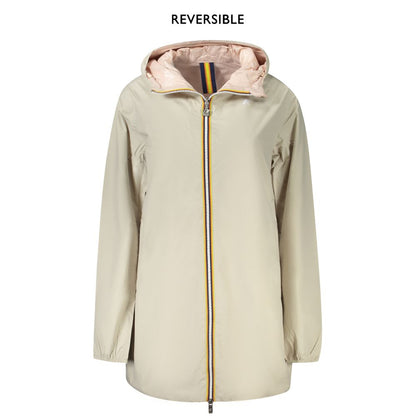 Beige Nylon Women Jacket