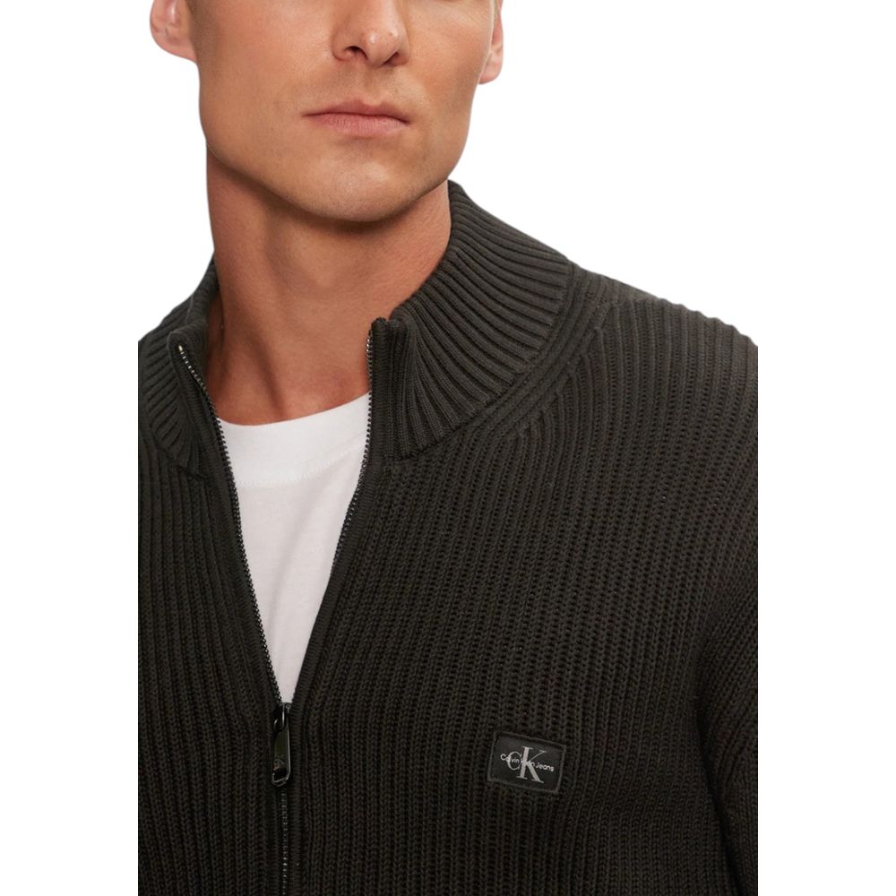 Black Cotton Cardigan