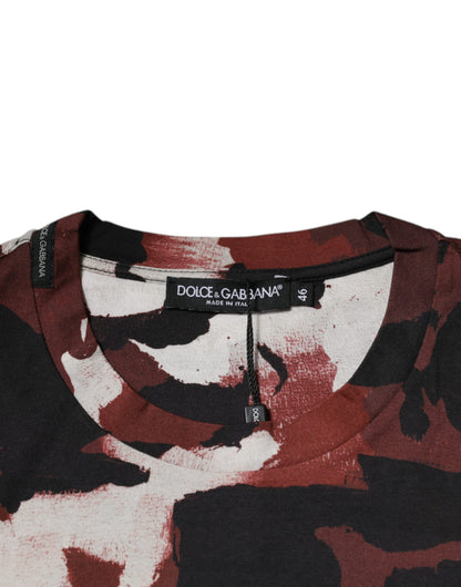 Multicolor Camouflage Crew Neck T-shirt