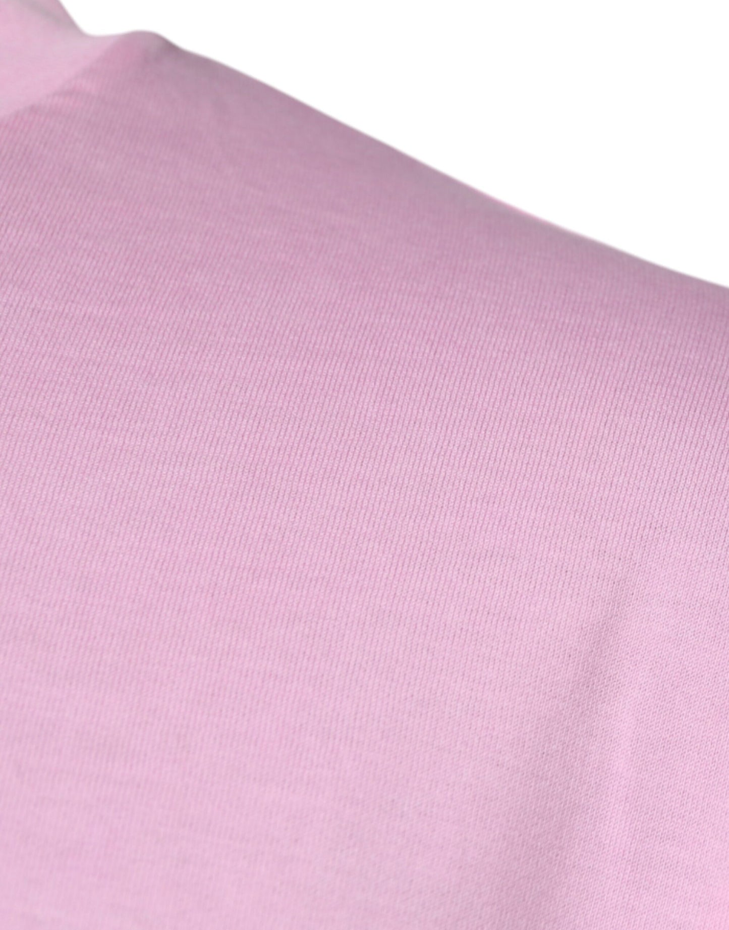 Pink Logo Print Cotton Crew Neck T-shirt