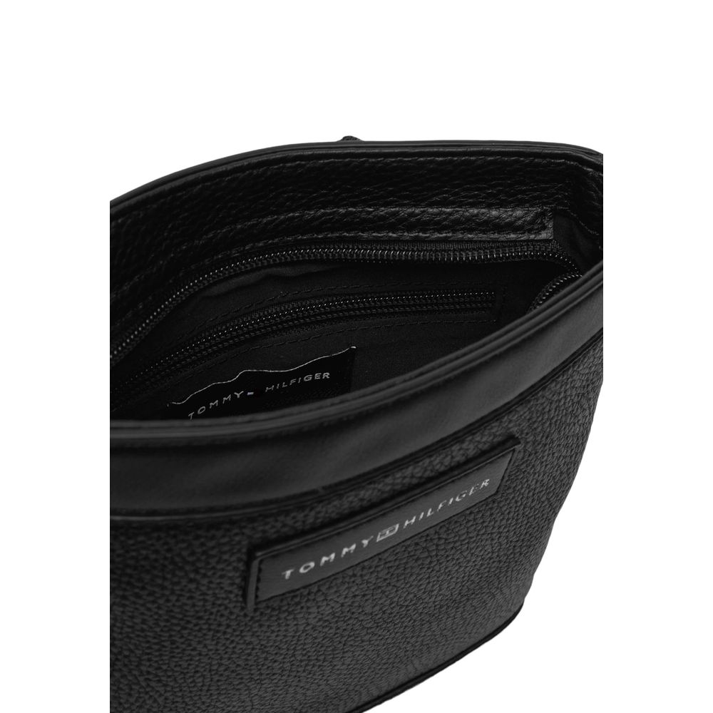 Black Polyethylene Messenger Bag