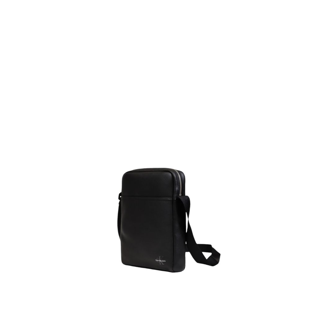 Black Polyethylene Messenger Bag