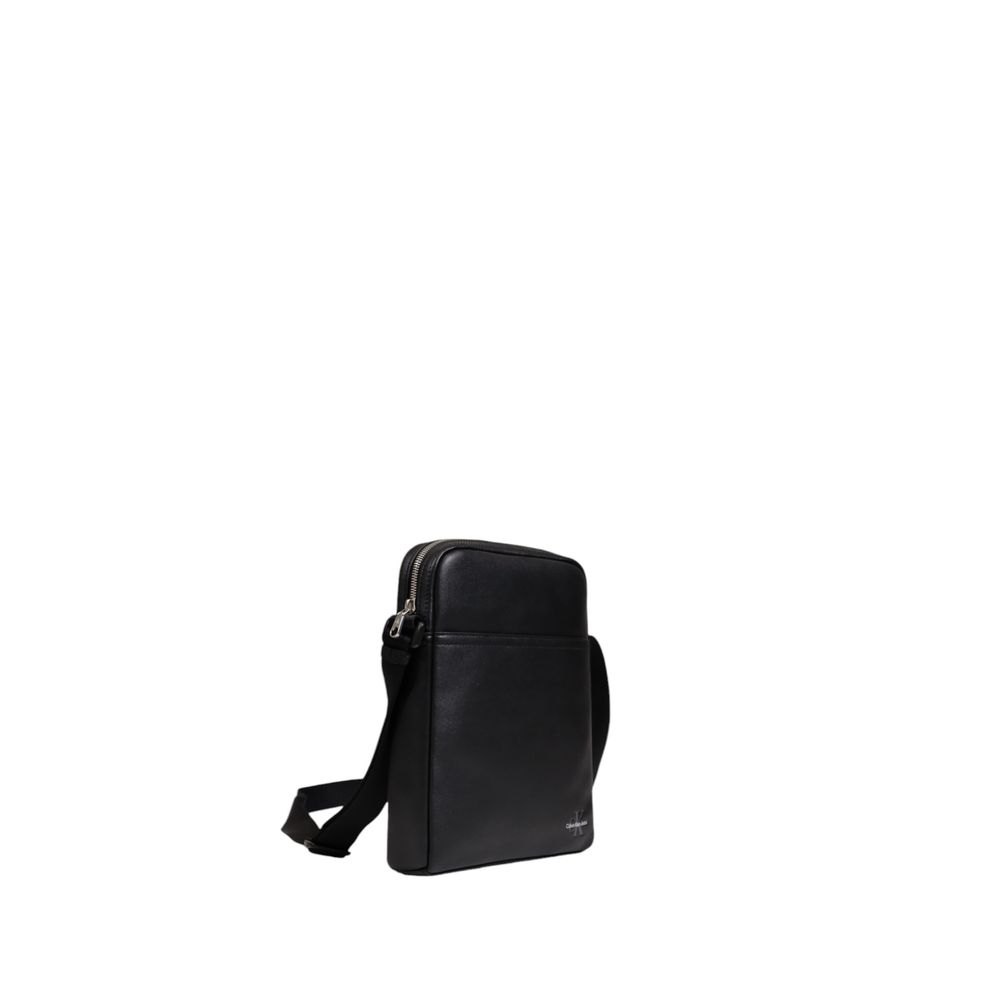 Black Polyethylene Messenger Bag