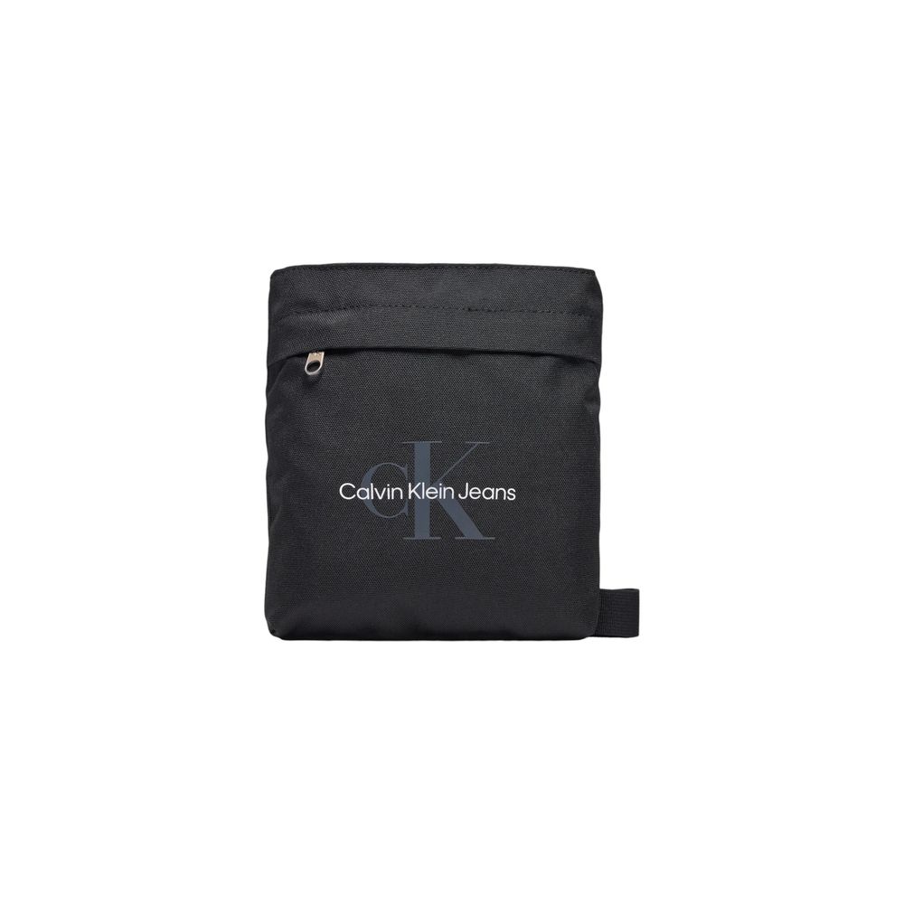 Black Recycled Polyester Messenger Bag