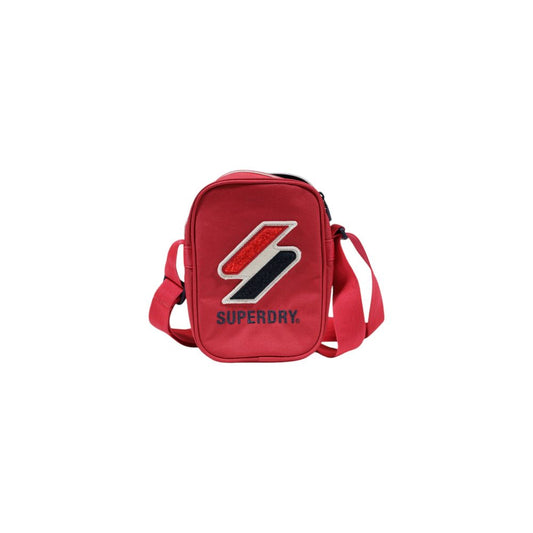 Red Polyester Messenger Bag