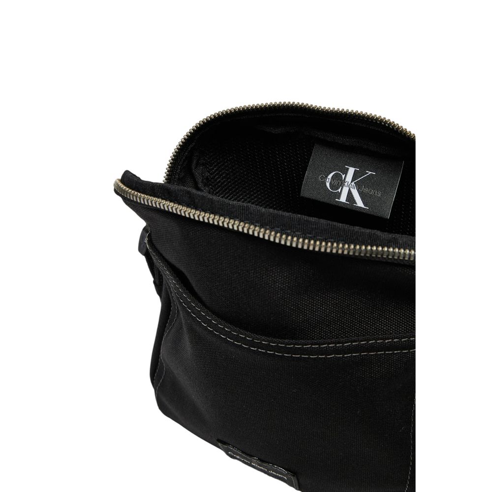 Black Recycled Polyester Messenger Bag