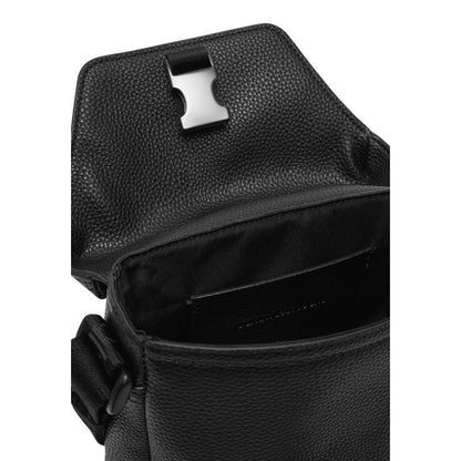 Black Polyethylene Messenger Bag