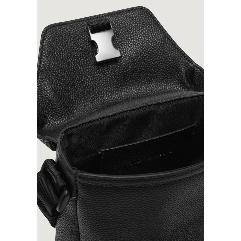 Black Polyethylene Messenger Bag