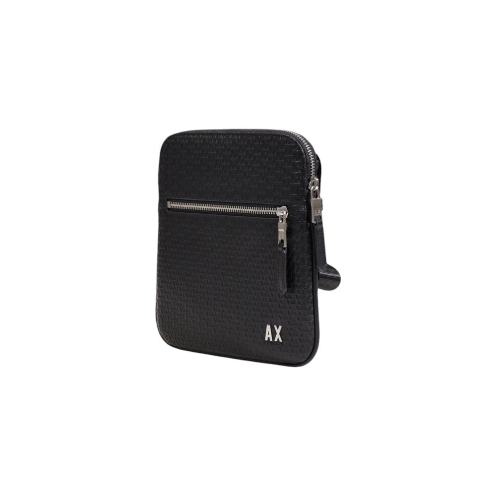 Black Polyester Messenger Bag