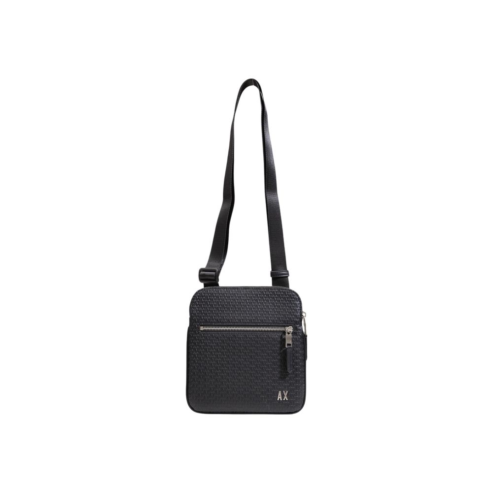 Black Polyester Messenger Bag