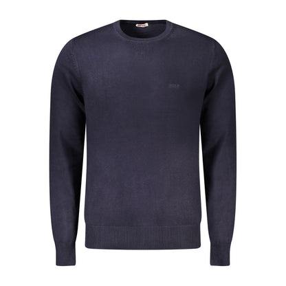 Blue Viscose Men Sweater