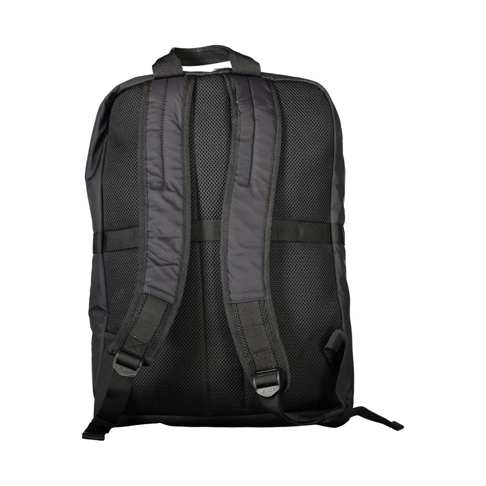 Black Polyamide Men Backpack