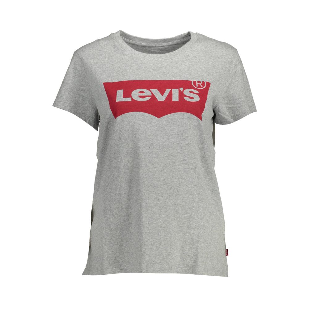 Gray Cotton Women T-Shirt