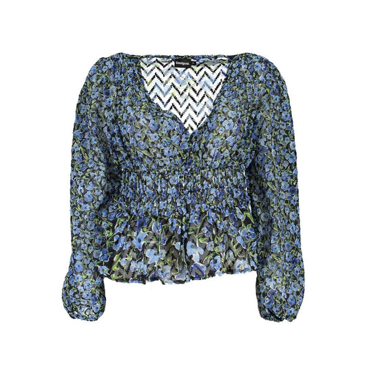 Blue Polyester Sweater