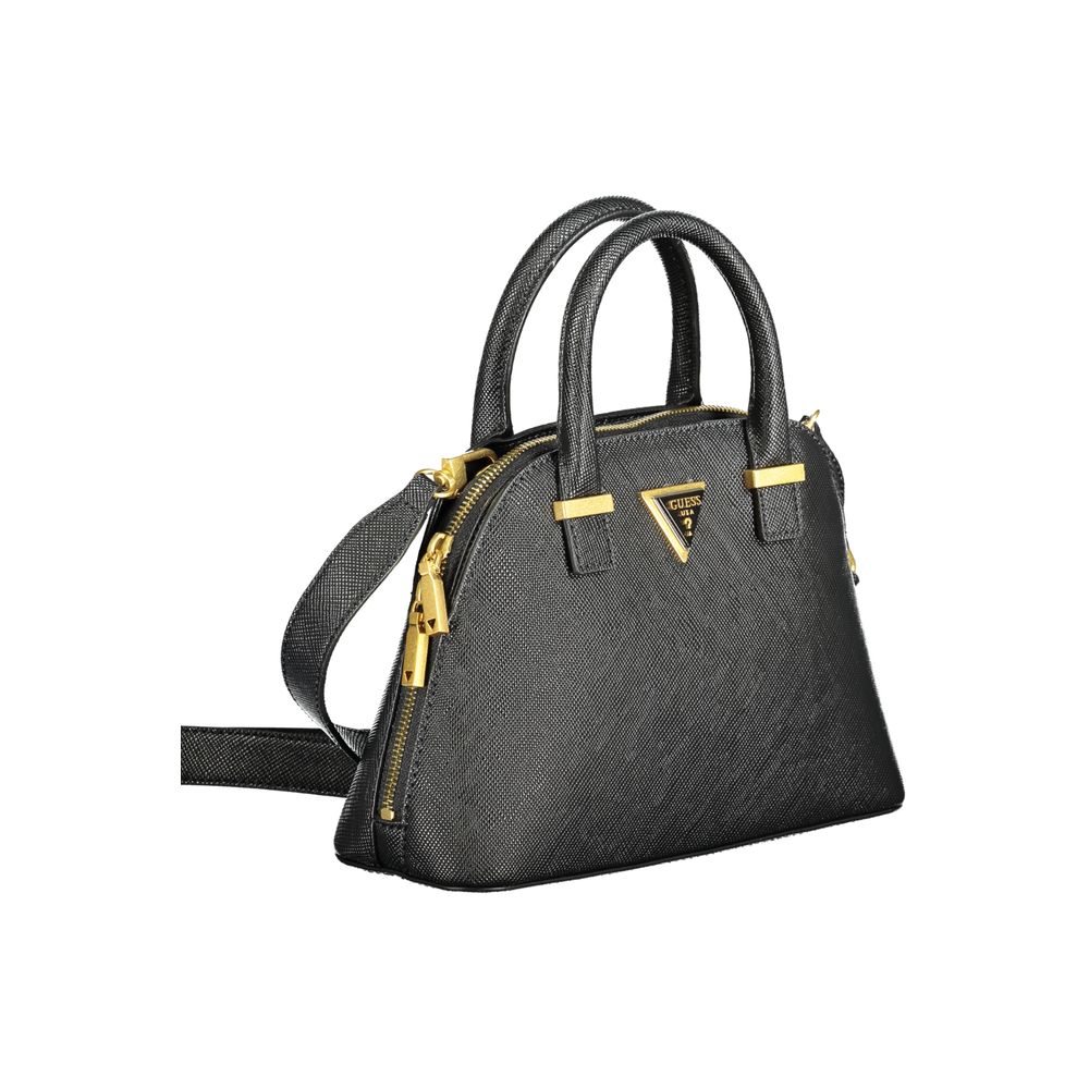 Black Polyethylene Women Handbag