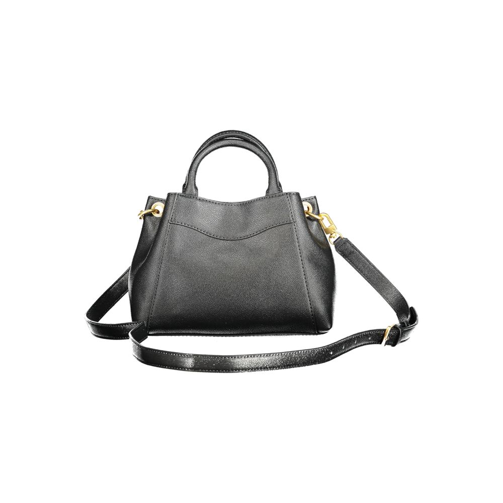 Black Polyethylene Women Handbag