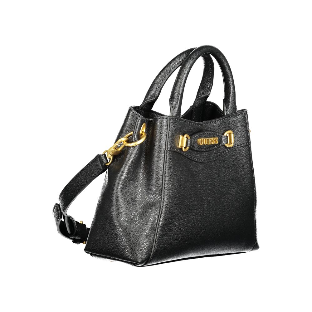 Black Polyethylene Women Handbag