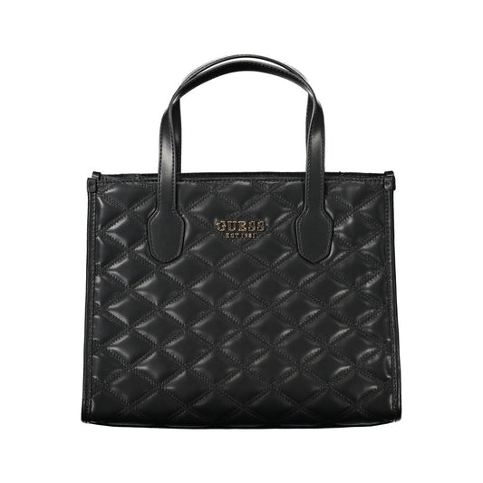 Black Polyethylene Women Handbag