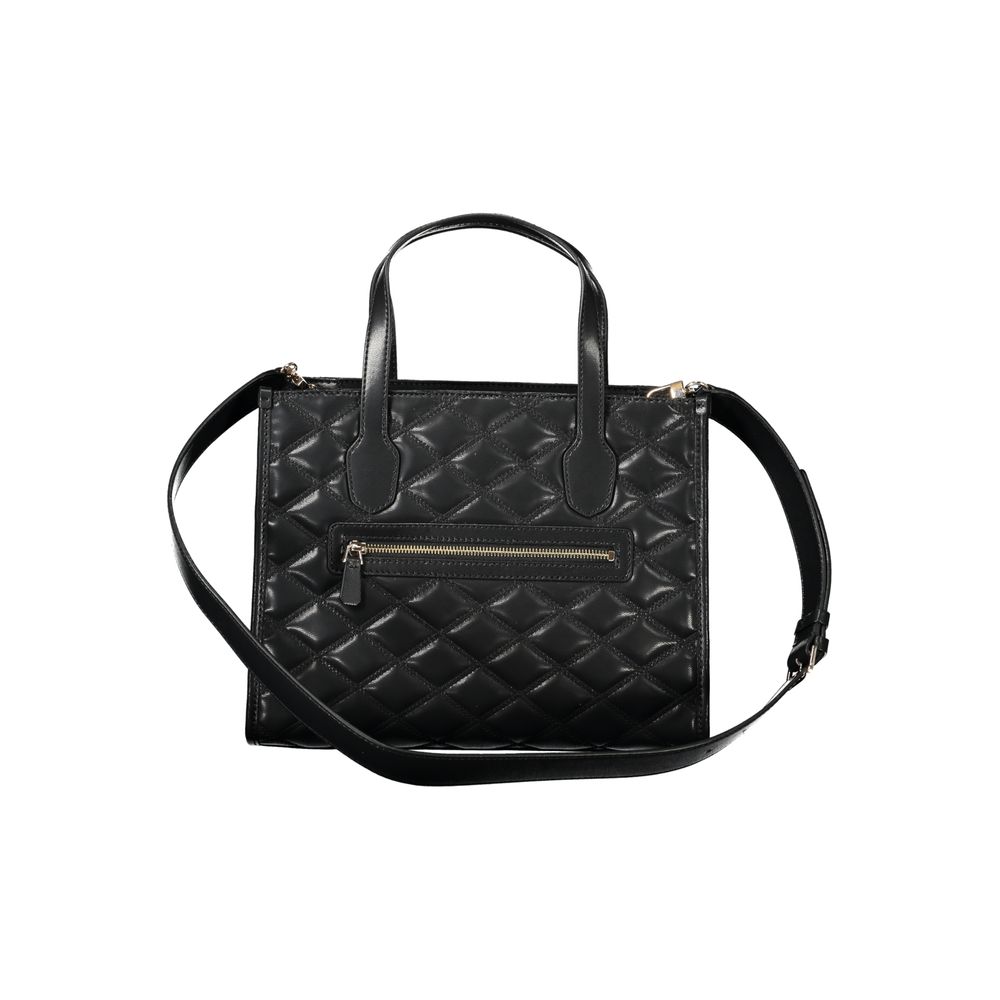 Black Polyethylene Women Handbag