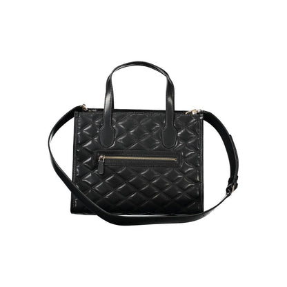 Black Polyethylene Women Handbag