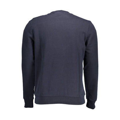 Blue Cotton Men Sweater