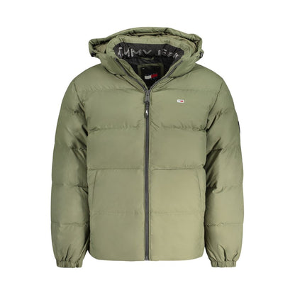 Green Polyester Men Jacket