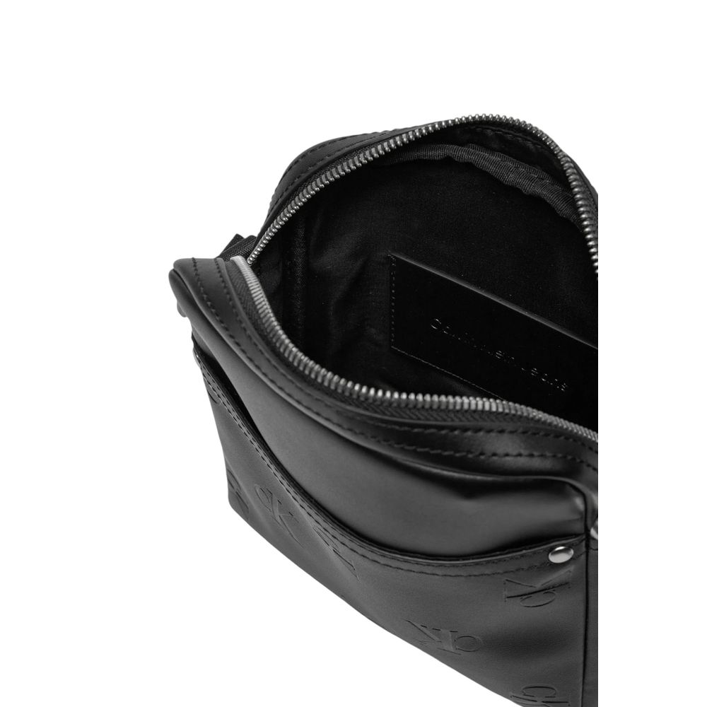 Black Polyethylene Messenger Bag