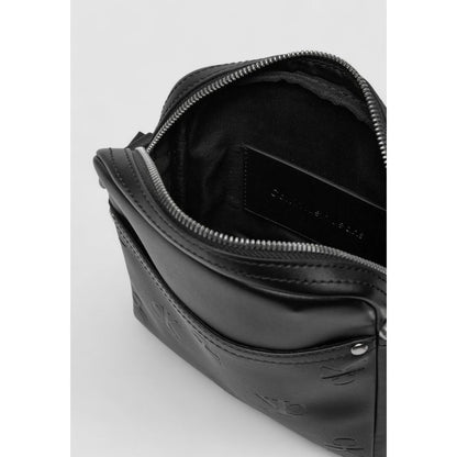 Black Polyethylene Messenger Bag