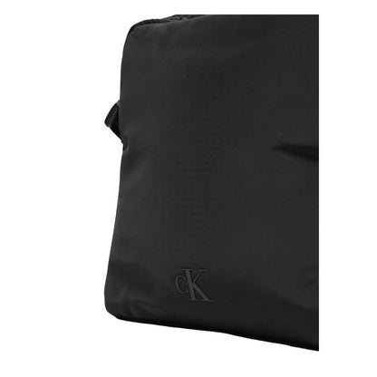 Black Recycled Polyester Messenger Bag