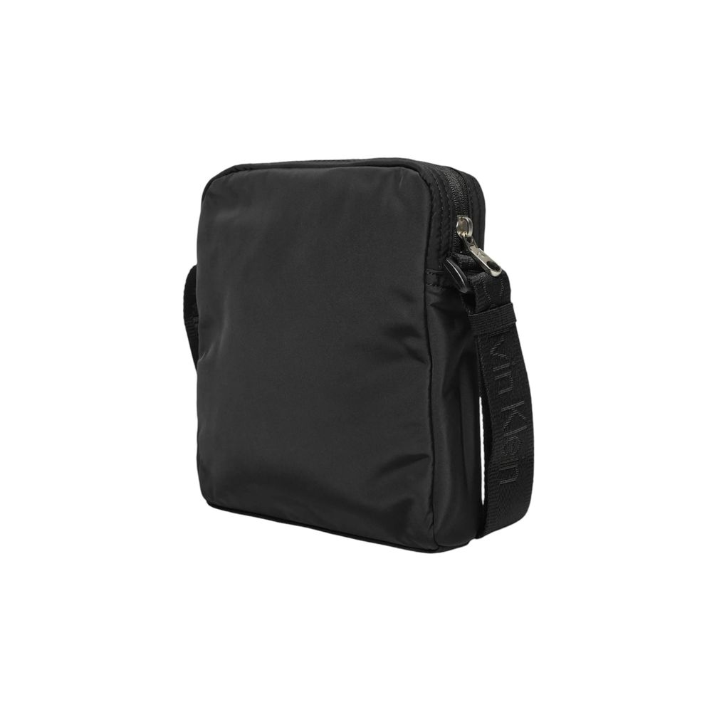 Black Recycled Polyester Messenger Bag