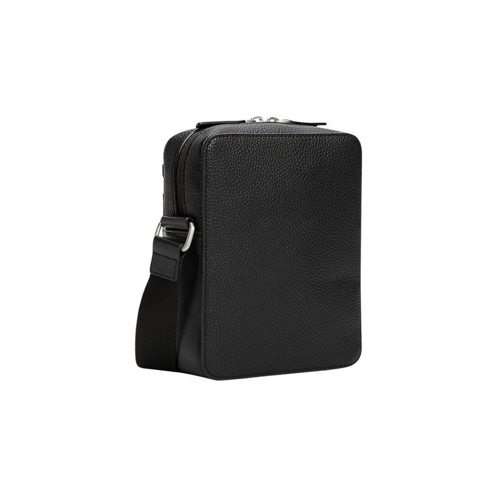 Black Polyethylene Messenger Bag