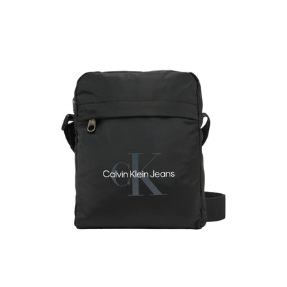 Black Recycled Polyester Messenger Bag