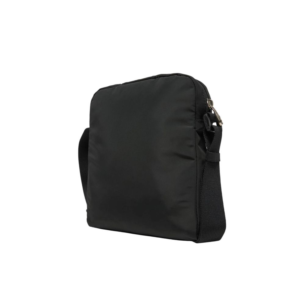 Black Recycled Polyester Messenger Bag