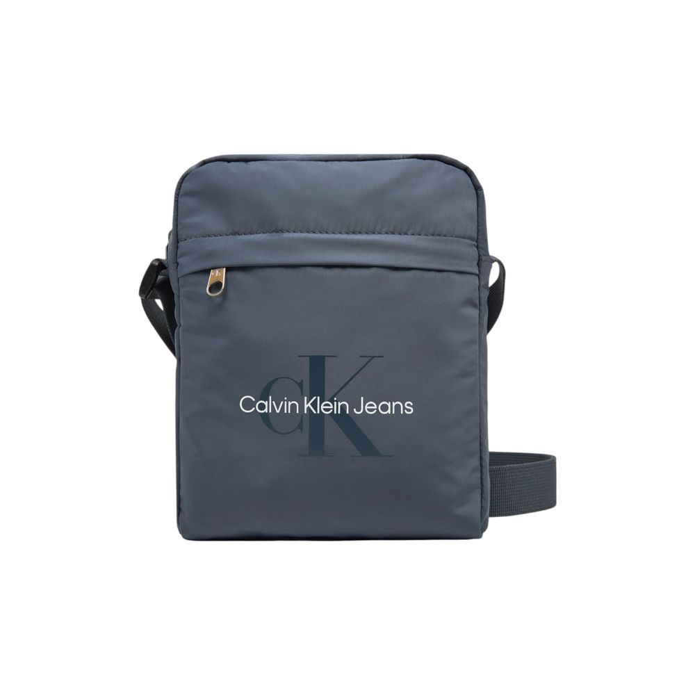 Blue Recycled Polyester Messenger Bag