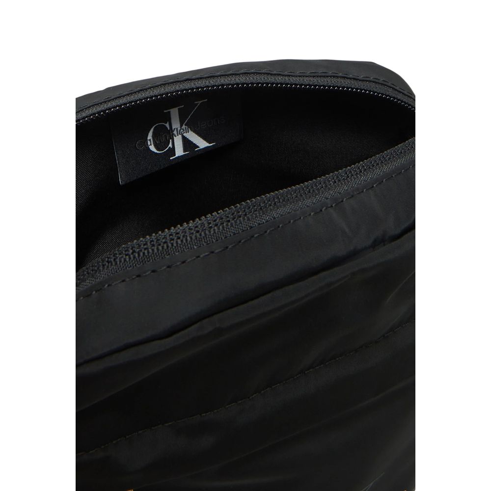 Black Recycled Polyester Messenger Bag