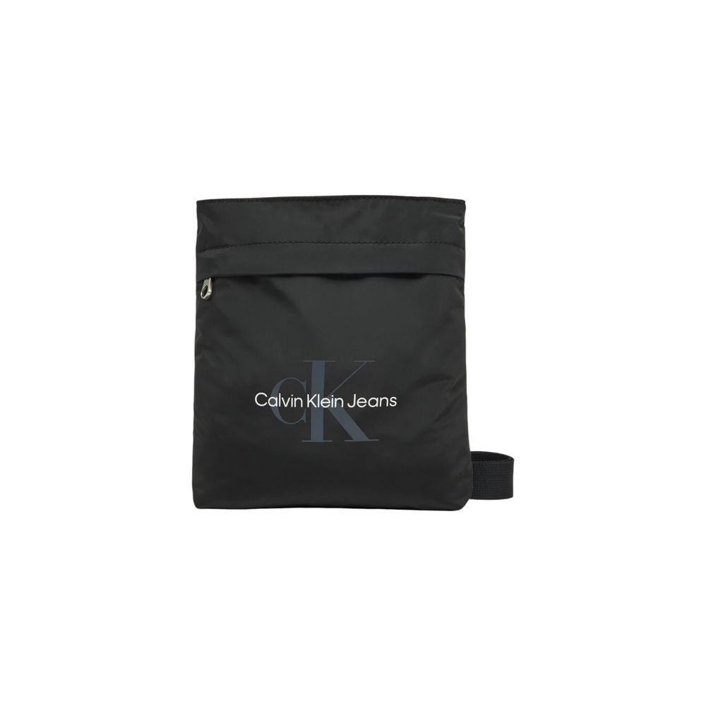 Black Recycled Polyester Messenger Bag