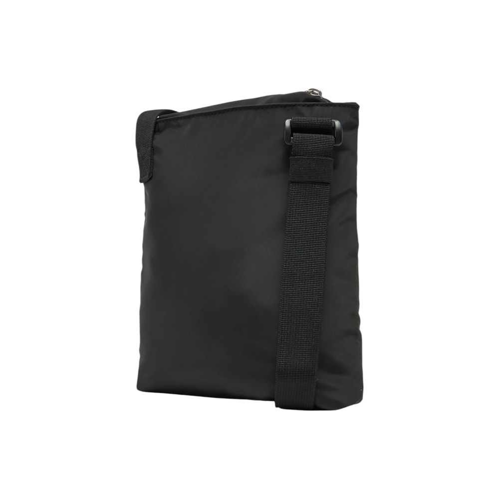 Black Recycled Polyester Messenger Bag