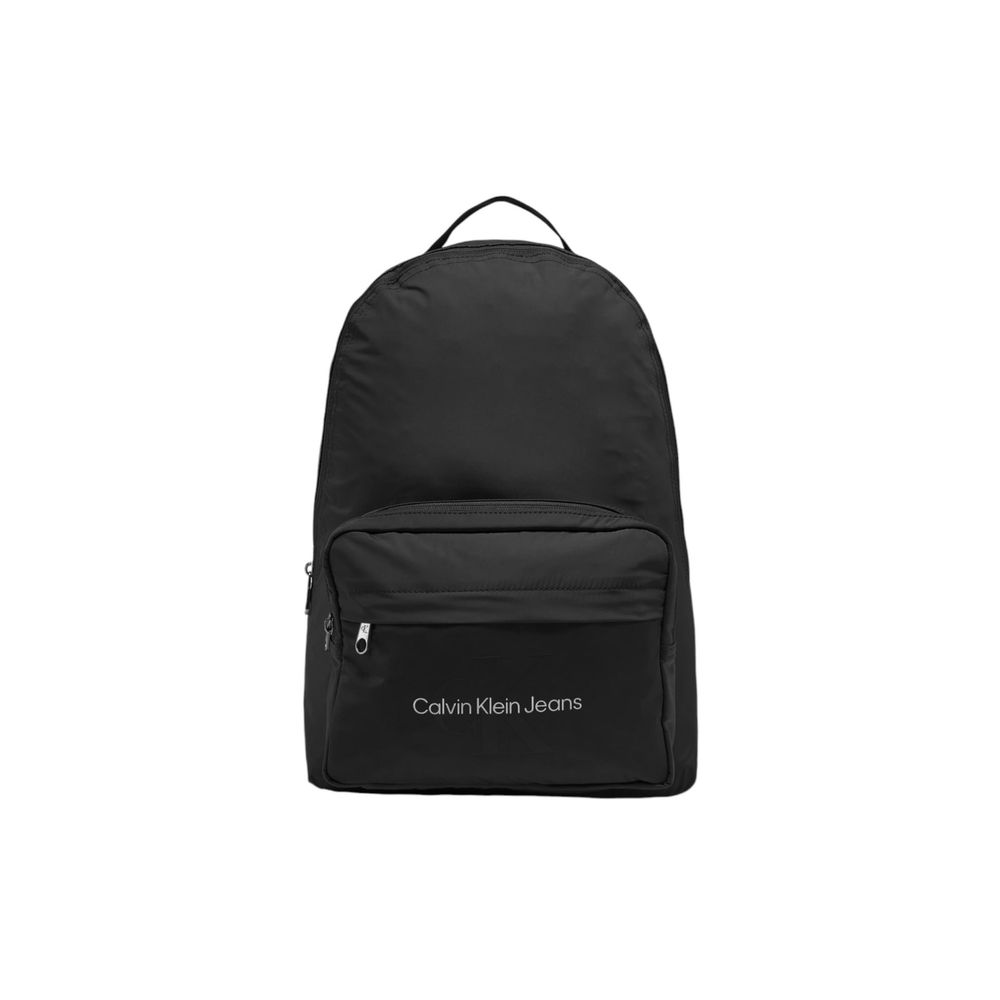 Black Recycled Polyester Backpack