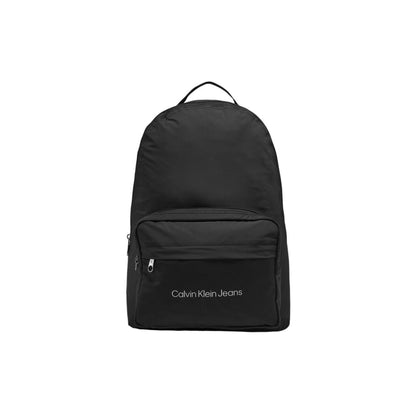 Black Recycled Polyester Backpack