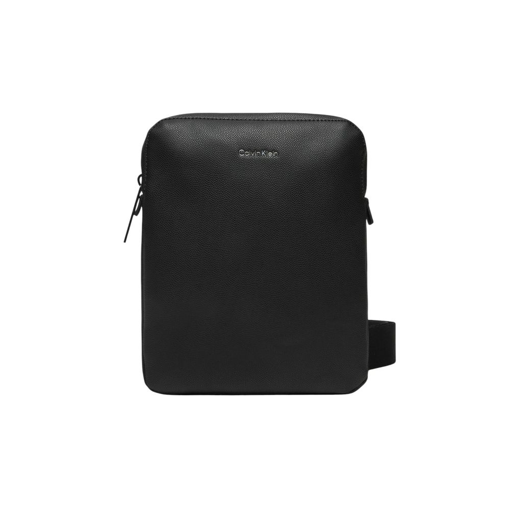 Black Recycled Polyester Messenger Bag