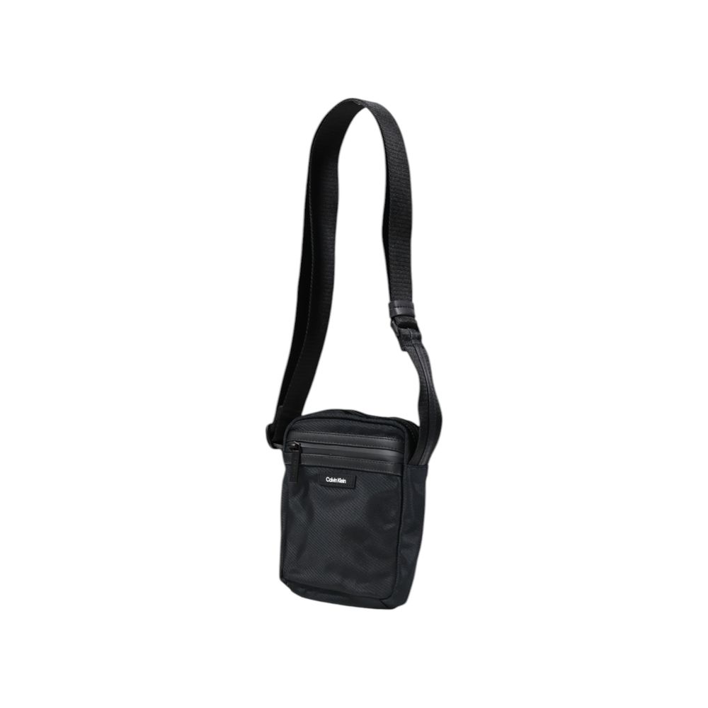 Black Recycled Polyester Messenger Bag